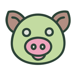 happy pig face