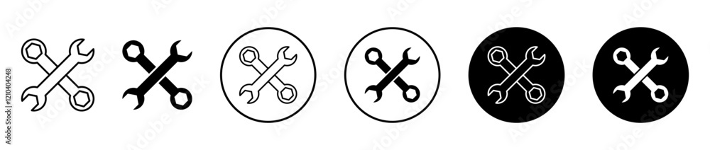 Poster tools icons set in black filled and stroke line style