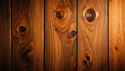 Dark Brown Wood Texture with Knots 