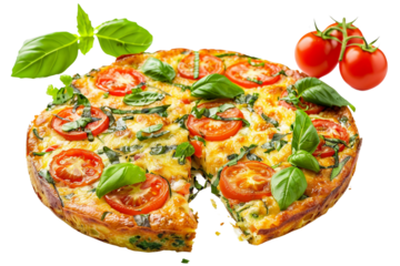 Tomato Basil Tortilla Wraps: A Flavor-Packed Choice for Healthy Eating Isolated on Transparent Background