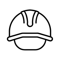 safety helmet icon, safety helmet line art - simple line art of safety helmet, perfect for safety helmet logos and icons