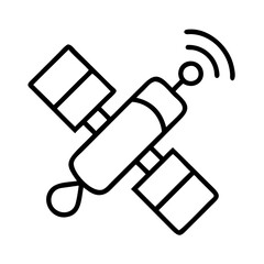 satellite icon, satellite line art - simple line art of satellite, perfect for satellite logos and icons