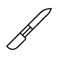scalpel icon, scalpel line art - simple line art of scalpel, perfect for scalpel logos and icons