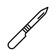 scalpel icon, scalpel line art - simple line art of scalpel, perfect for scalpel logos and icons