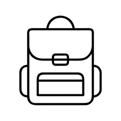 school bag icon, school bag line art - simple line art of school bag, perfect for school bag logos and icons