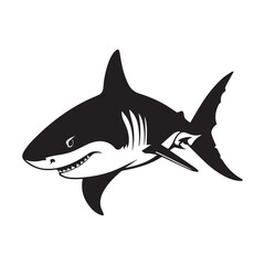 shark cartoon isolated on white