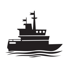 silhouette of a ship