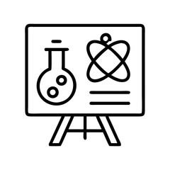 science fair icon, science fair line art - simple line art of science fair, perfect for science fair logos and icons