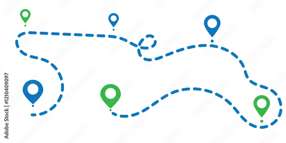 Poster the flight path of the aircraft from the point of location along the dotted line. flight route from 