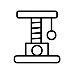 scratching post icon, scratching post line art - simple line art of scratching post, perfect for scratching post logos and icons