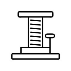 scratching post icon, scratching post line art - simple line art of scratching post, perfect for scratching post logos and icons