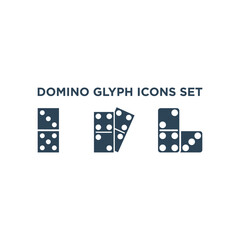 Domino icons set. Vector illustration of dominoes design can be used for mobile, ui, web.