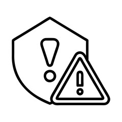 security alert icon, security alert line art - simple line art of security alert, perfect for security alert logos and icons