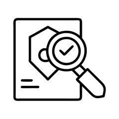 security inspection icon, security inspection line art - simple line art of security inspection, perfect for security inspection logos and icons