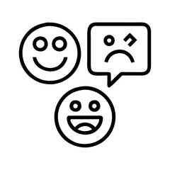 sentiment analysis icon, sentiment analysis line art - simple line art of sentiment analysis, perfect for sentiment analysis logos and icons
