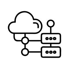 serverless computing icon, serverless computing line art - simple line art of serverless computing, perfect for serverless computing logos and icons