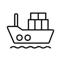 Fototapeta premium shipping icon, shipping line art - simple line art of shipping, perfect for shipping logos and icons