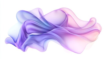 Naklejka premium Dynamic smoke curve with gradient effect, artistic and ethereal, soft wispy edges, floating on white background, moody and abstract, flowing form, seamless design