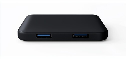 A high-speed portable SSD with a shockproof exterior and USB-C connection displayed on a solid white background, single object