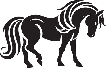 Horse icon silhouette vector with white background