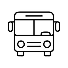 shuttle bus icon, shuttle bus line art - simple line art of shuttle bus, perfect for shuttle bus logos and icons