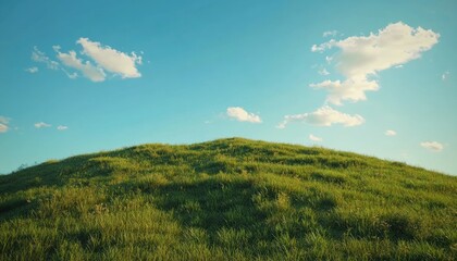 Obraz premium Exploring rolling green hills under a blue sky nature landscape photography outdoor serenity scenic view