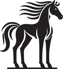 Horse icon silhouette vector with white background