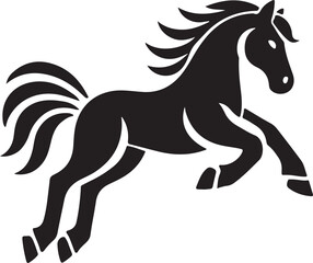Horse icon silhouette vector with white background