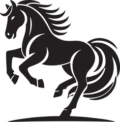Horse icon silhouette vector with white background