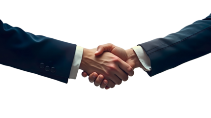 Professional Handshake PNG - Business Agreement, Corporate Deal Making, Partnership Marketing, Transparent Background Isolated