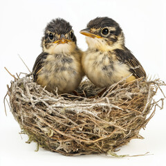 Fototapeta premium birds nest with eggs