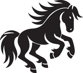 Horse icon silhouette vector with white background
