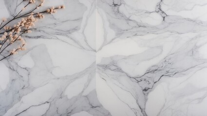 Fototapeta premium Elegant copy space on white marble background