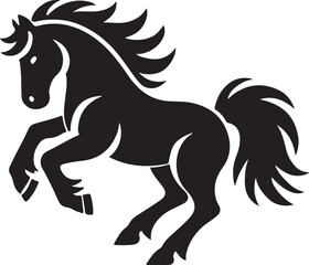 Horse icon silhouette vector with white background