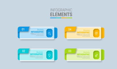 Steps infographic template design