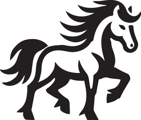 Horse icon silhouette vector with white background