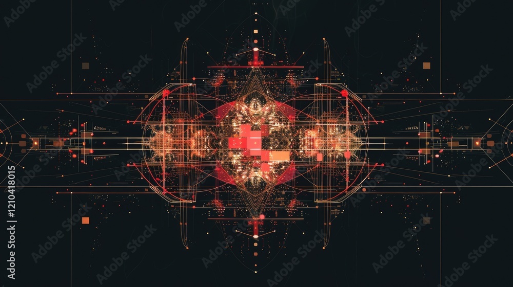 Poster this abstract image showcases a vibrant visualization of artificial intelligence data points, blendi
