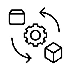 software deployment icon, software deployment line art - simple line art of software deployment, perfect for software deployment logos and icons