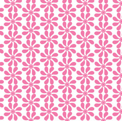 seamless pattern with pink flowers