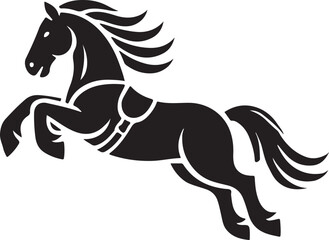 Horse icon silhouette vector with white background