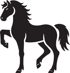Horse icon silhouette vector with white background