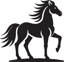 Horse icon silhouette vector with white background
