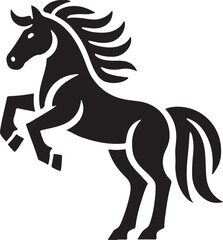 Horse icon silhouette vector with white background