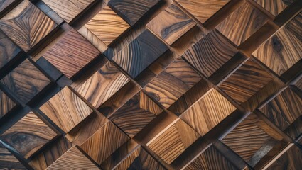 Elegant wooden parquet design element for decor