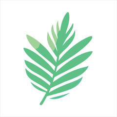 Trendy greenery logo with overlapping monstera