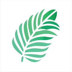 Trendy greenery logo with overlapping monstera