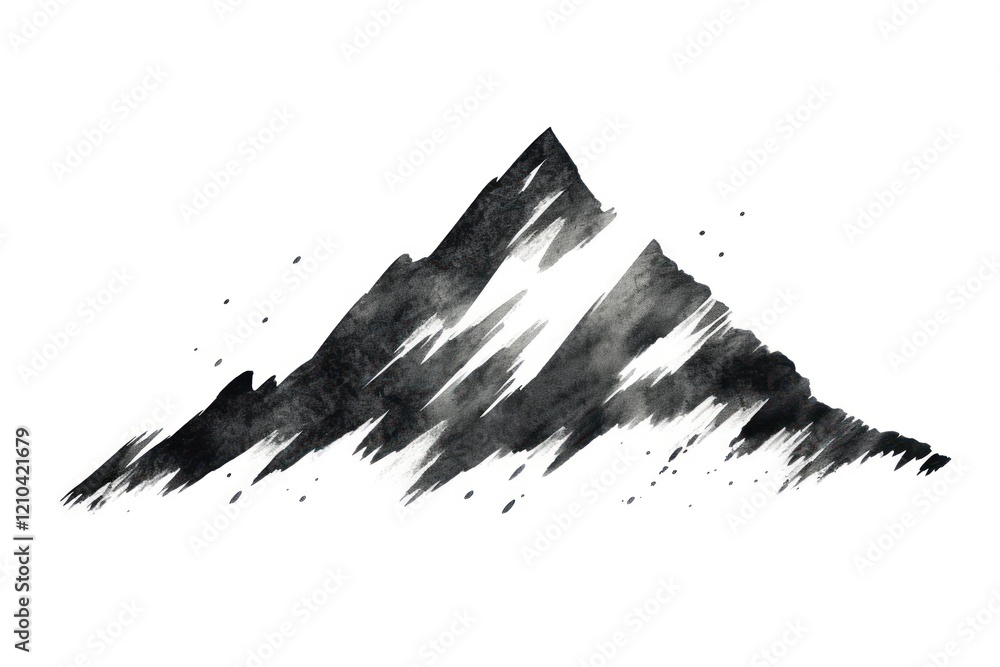 Canvas Prints Mountain drawing nature sketch