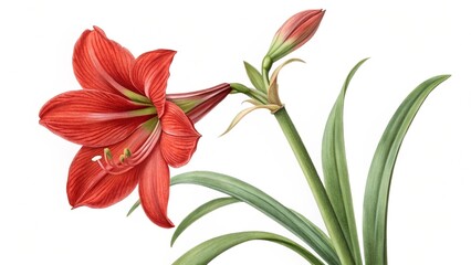 Fototapeta premium red lily flower