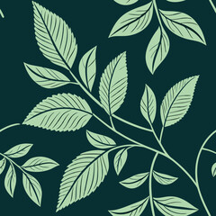 seamless pattern with leaves