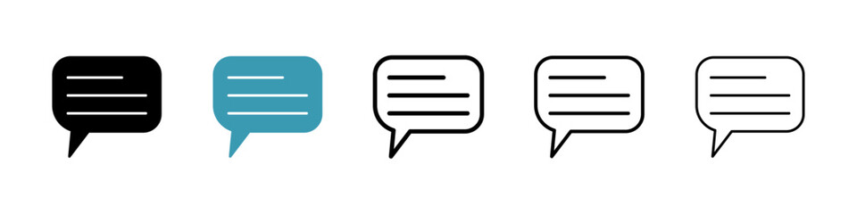 Text icons vector pack in black and blue colors